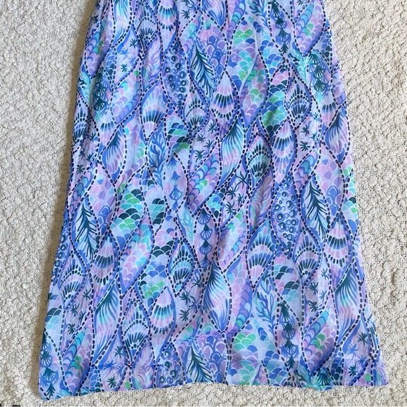Lilly Pulitzer Zadie Cold Shoulder Maxi Dress, Coastal Blue, Tails of the Sea M - Picture 4 of 13